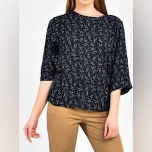 Scotch & Soda Navy Blue Mini Floral Top